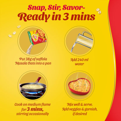 Saffola Masala oats- Peppy Tomato 38 gms - Indian Snack