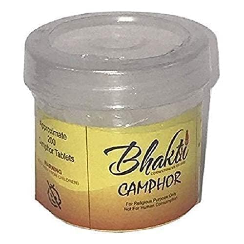 Bhakti Smokeless Camphor Blocks Tablets High Quality Refined Camphor 1.75 Oz (50gm)