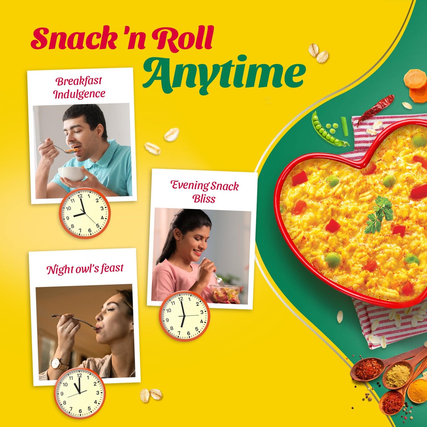 Saffola Masala oats- Veggy Twist 500 gms - Indian Snack