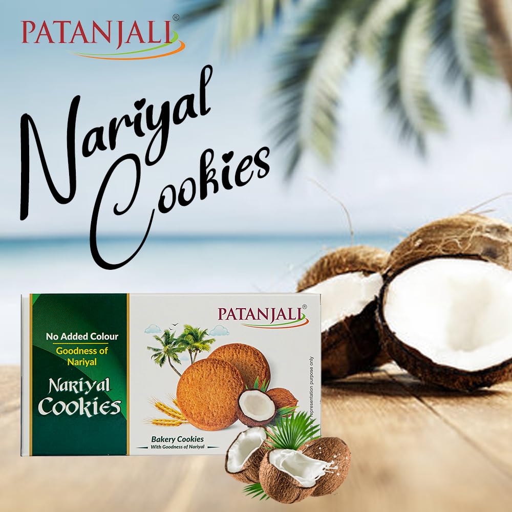 Patanjali Nariyal Cookies (Pack Of 3) - 200g