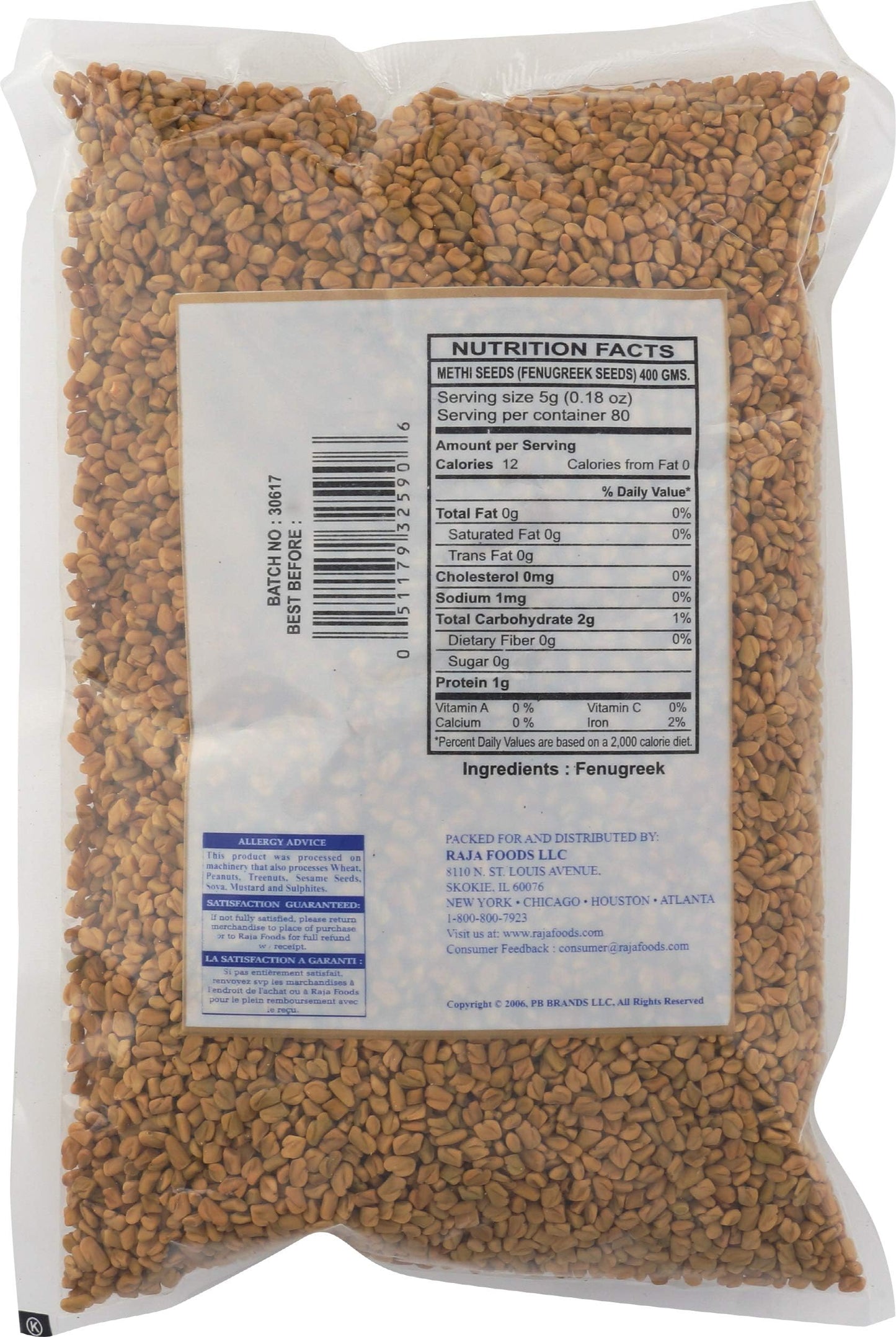 Swad Methi Seeds 400 gms - Food / Masala / Dal