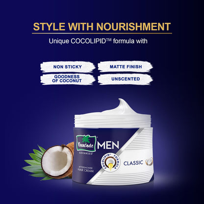 Parachute Advansed Hair Cream For Men, 3.3 fl. oz. |Hair Cream After Shower |Non Sticky Oil Replacement Hair Cream |Goodness of Coconut