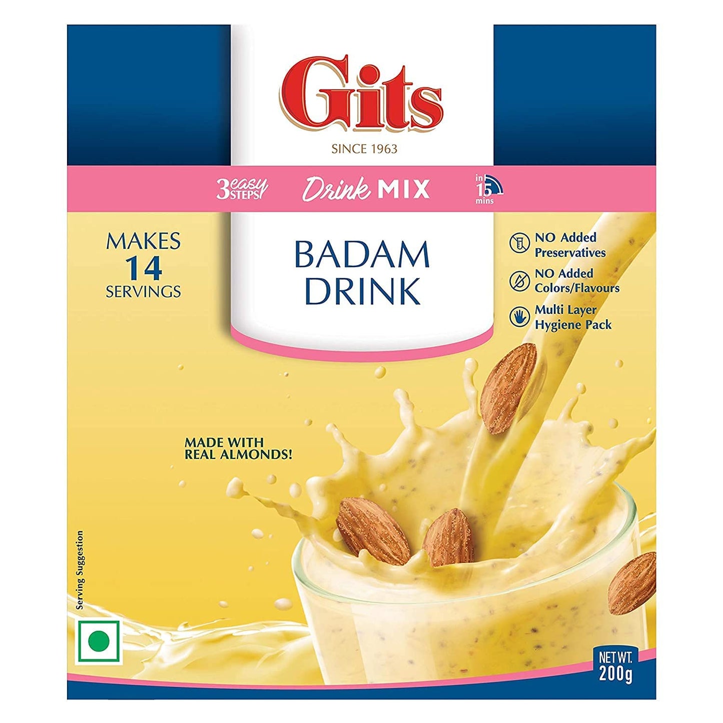 Gits Badam Drink Mix, 800g (Pack of 4)