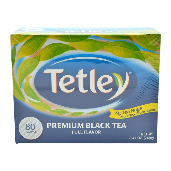 Tetley Premium Black Tea Full Flavor - 80 Ct 2 Pack (2 x 8.47 Oz)