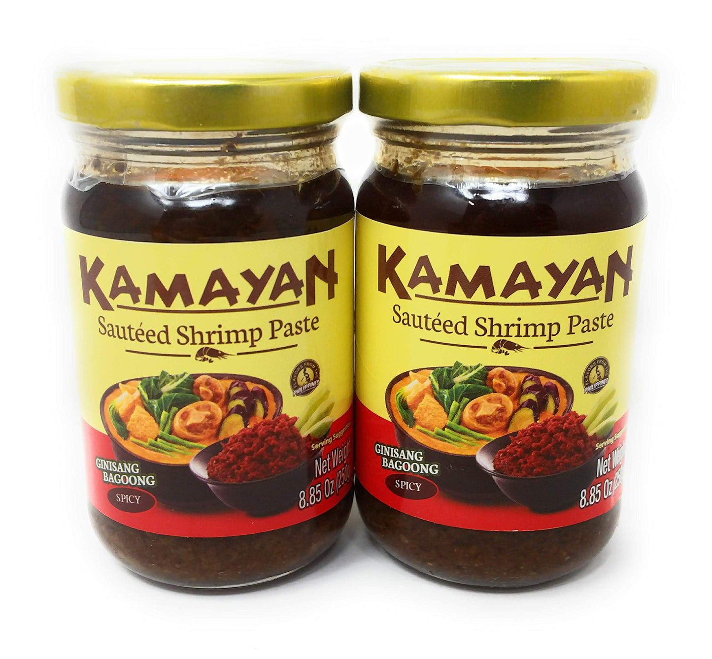 Kamayan Sauteed Shrimp Paste Ginisang Bagoong Spicy, Net Wt. 8.85 (250g) 2 Pack