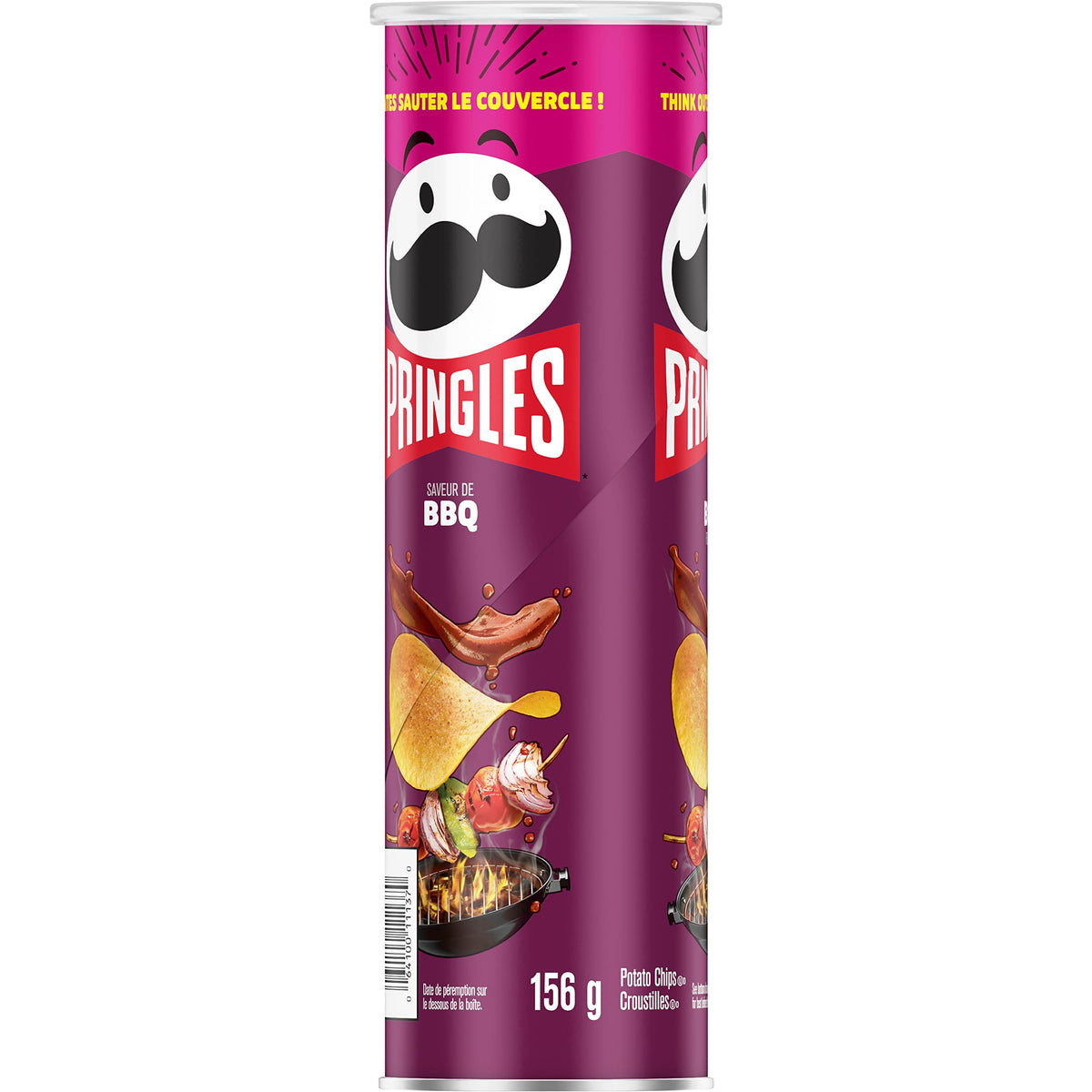 Pringles BBQ Flavor Potato Chips, 156g, (Imported from Canada)