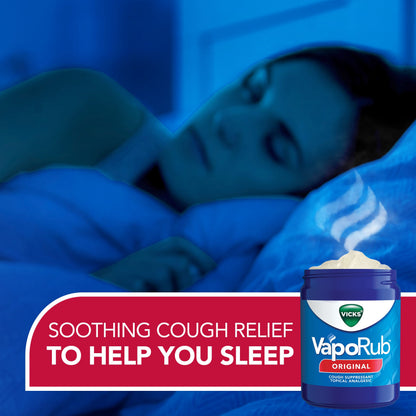 Vicks VapoRub, Chest Rub Ointment, Relief from Cough, Cold, Aches, & Pains with Original Medicated Vicks Vapors, Topical Cough Suppressant, 1.76 Ounce (Pack of 3)