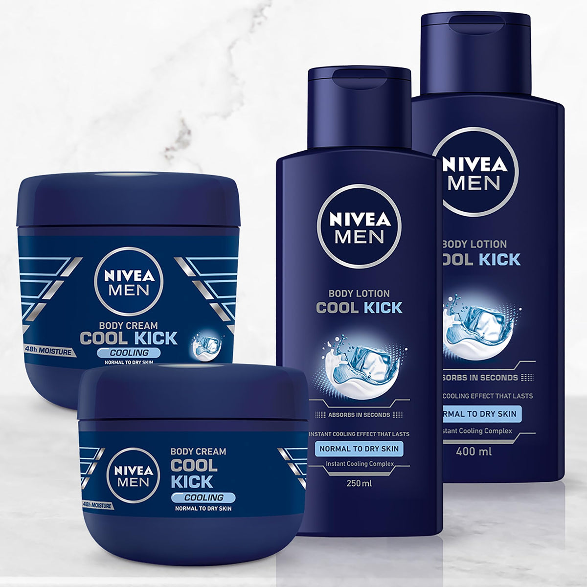 Nivea Men Cool Kick Body Cream - 13.5 Fl Oz / 400 mL