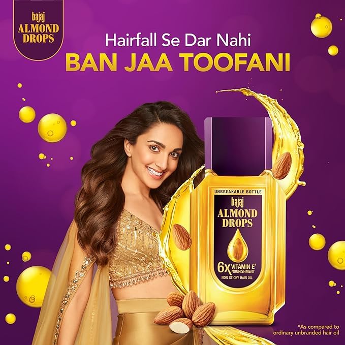 Bajaj Almond Drops Premium hair oil With real Almond extracts 100ml