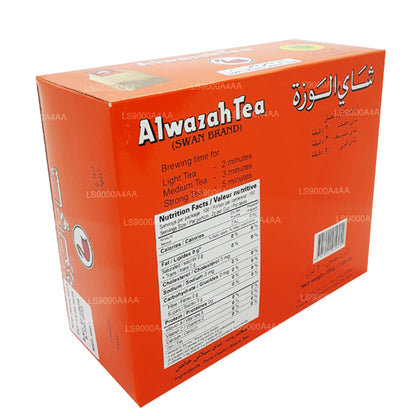 Alwazah Tea (Swan Brand) ceylon with cardamom 100-count 2-gram bags(pack of 1)