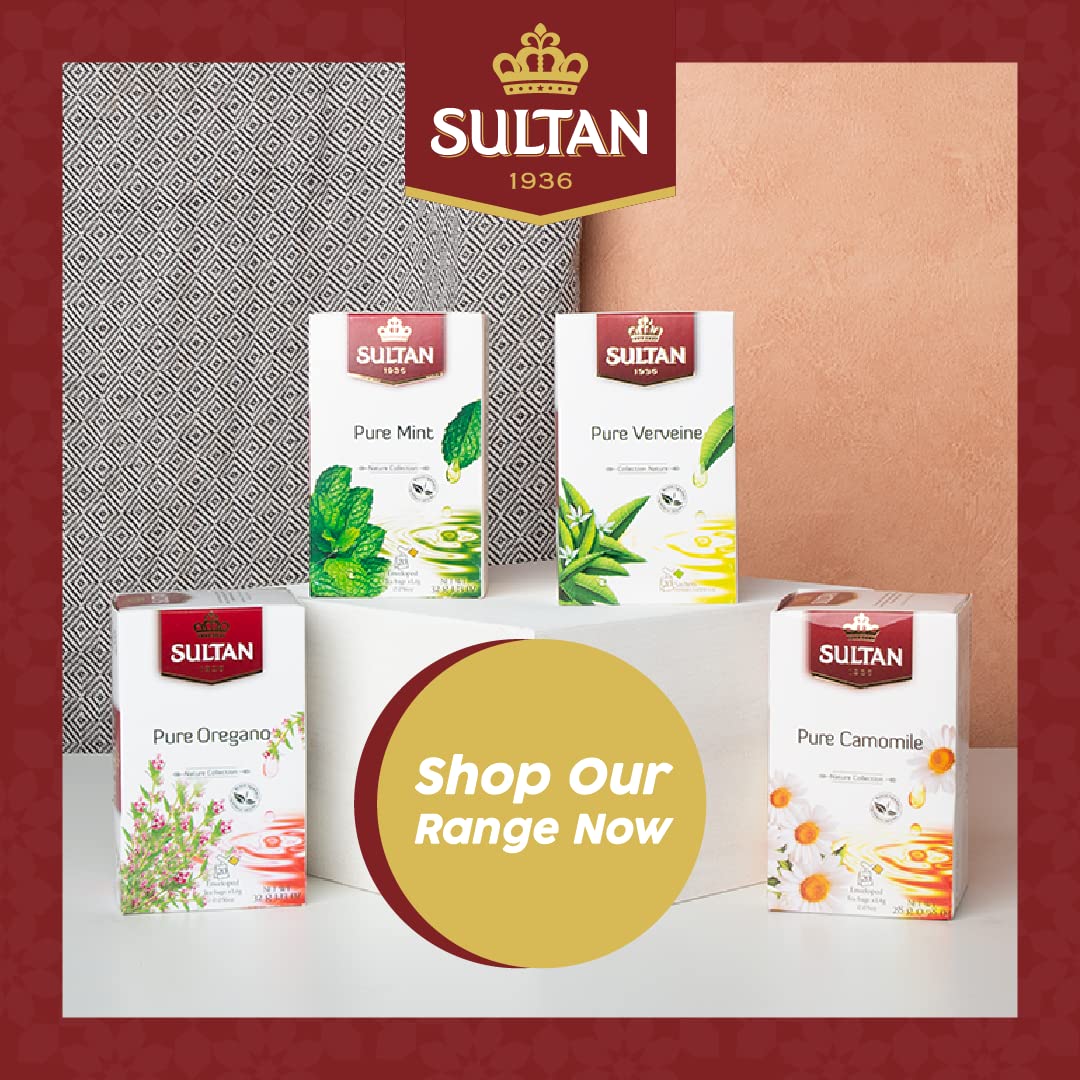 SULTAN TEA Moroccan Green Tea with Pure Mint & Tiznit Herbal Green Teas (Single Pack - 20 Tea Bags)