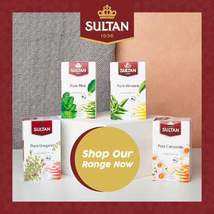 SULTAN TEA Moroccan Green Tea with Pure Mint & Tiznit Herbal Green Teas (Single Pack - 20 Tea Bags)