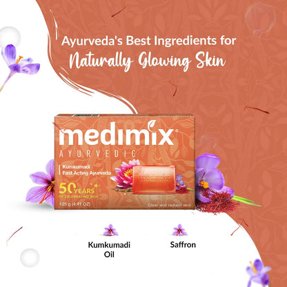 Medimix Kumkumadi Soap 125gm - Bath & Shower