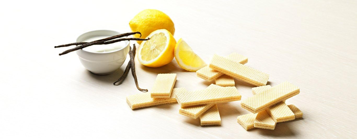 Gastone Lago Party Wafers Lemon Cream Filling 8.82 oz, 250g (Pack of 3) (Lemon, 3-Pack)