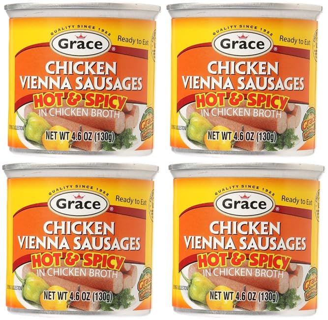 GRACE CHICKEN VIENNA SAUSAGES - HOT & SPICY 4PK