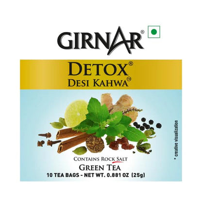Girnar Detox Green Tea - Desi Kahwa (36 Tea Bags)