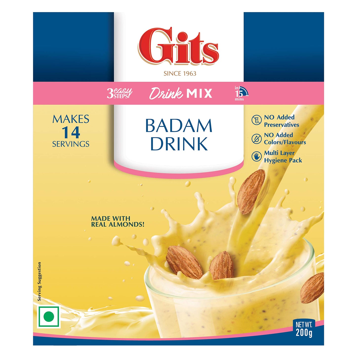 Gits Badam Drink Mix, 200g (Pack of 3)