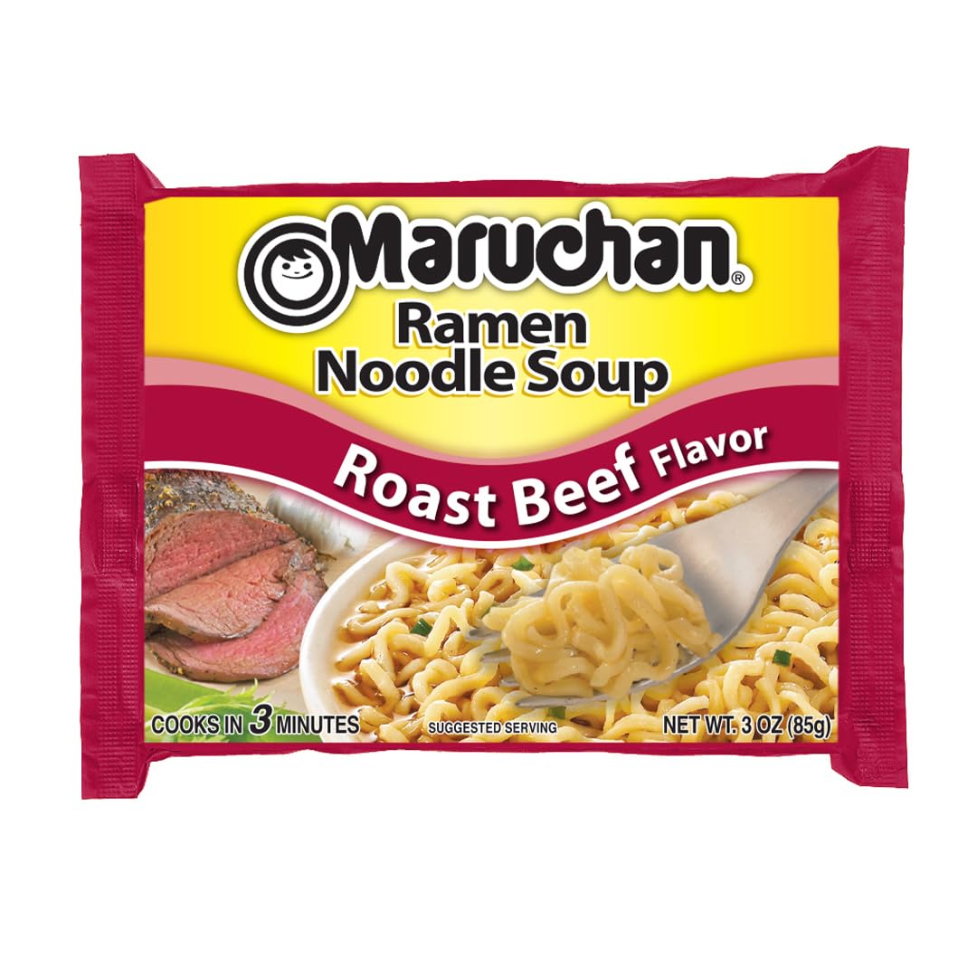 Maruchan Ramen Roast Beef, 3 Oz, Pack of 24