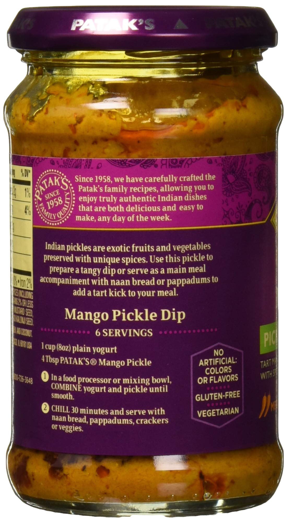 Patak's Mango Pickle 10 oz - Indian Pickles