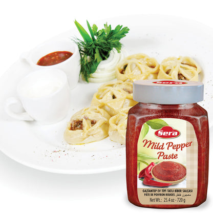Sera Mild Pepper Paste 25.4 Oz Jar (6 PACK) | No Sugar | No Artificial Preservatives | Add a Unique, Peppery and Spicy Flavor to Your Dishes | Great as a Spread or In Sandwiches!