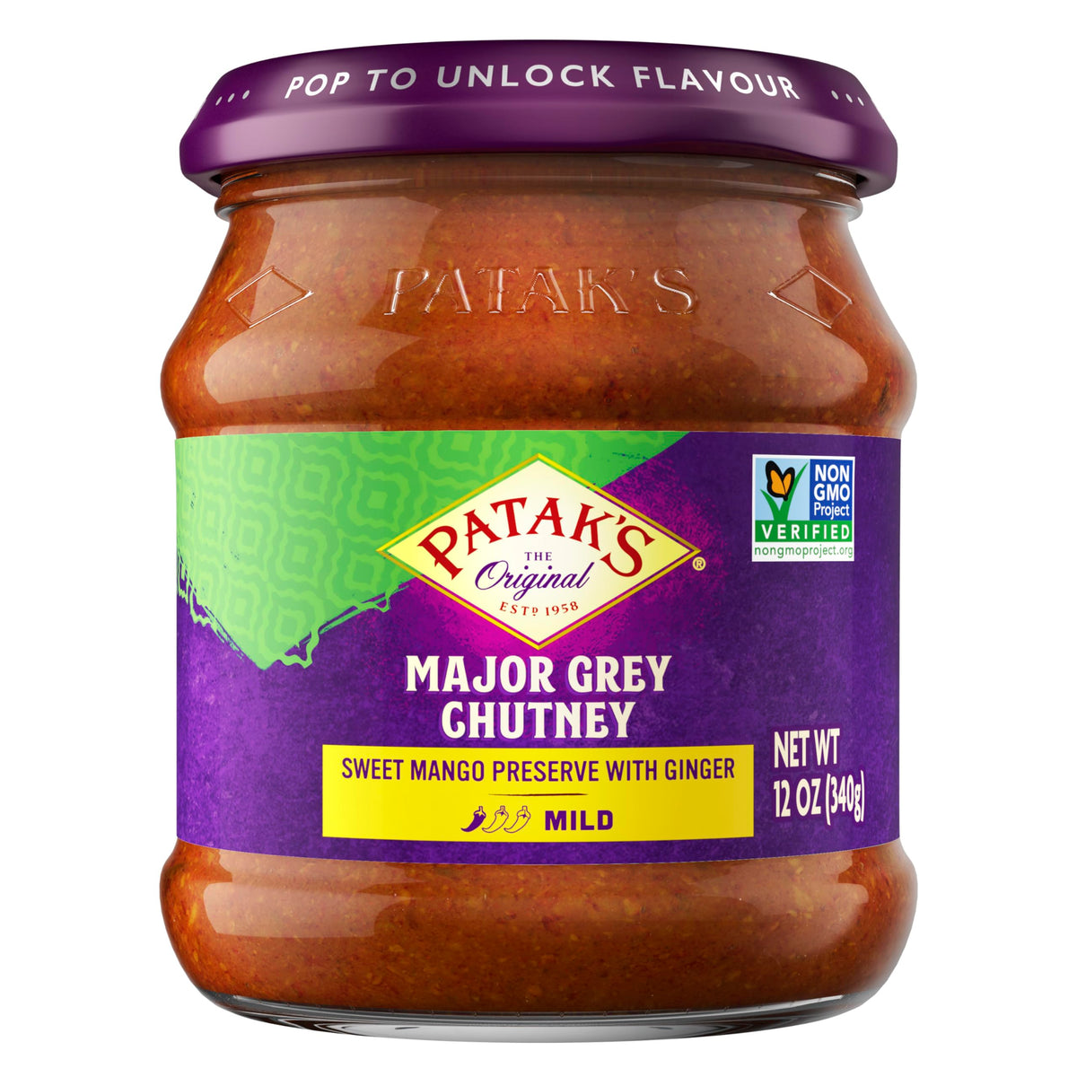 Patak's Major Grey Chutney, 12 Fl Oz