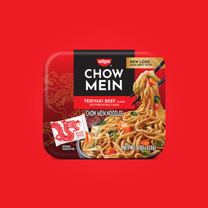 Nissin Chow Mein Noodles, Teriyaki Beef, 4 Ounce (Pack of 8)