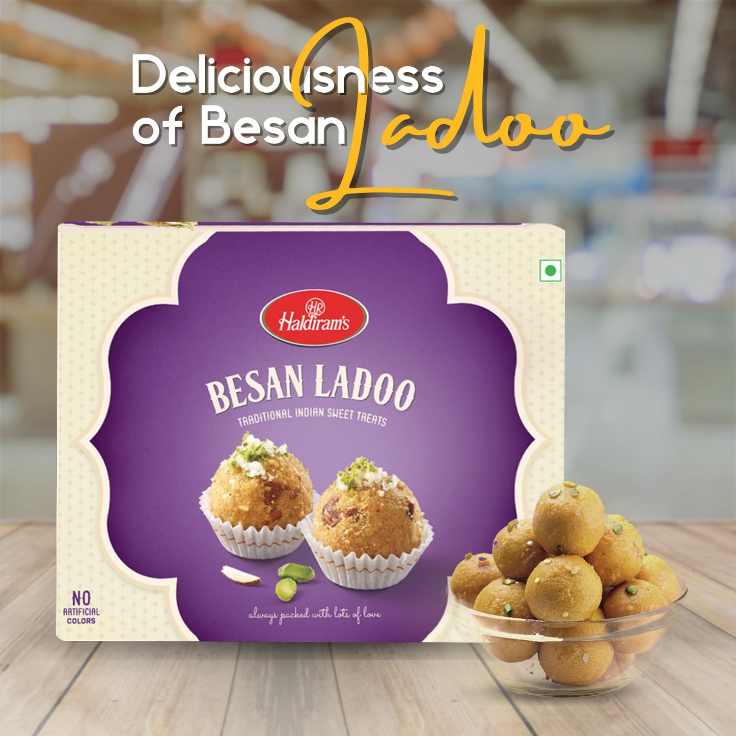 Haldiram Besan Ladoo (Freshly Packed) 400 Gram