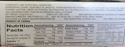 Imei Choco Roll Cookies Green Tea Flavor, 2 Pack