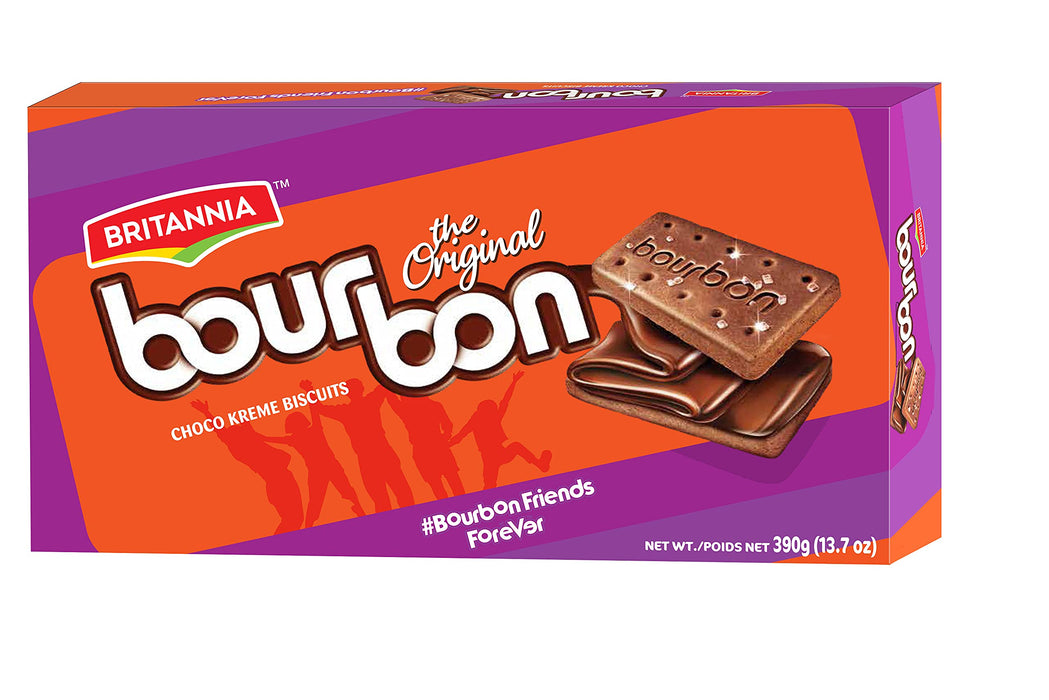 Britannia Bourbon Choco Cream Biscuits, 13.7 Oz., 390 Grams