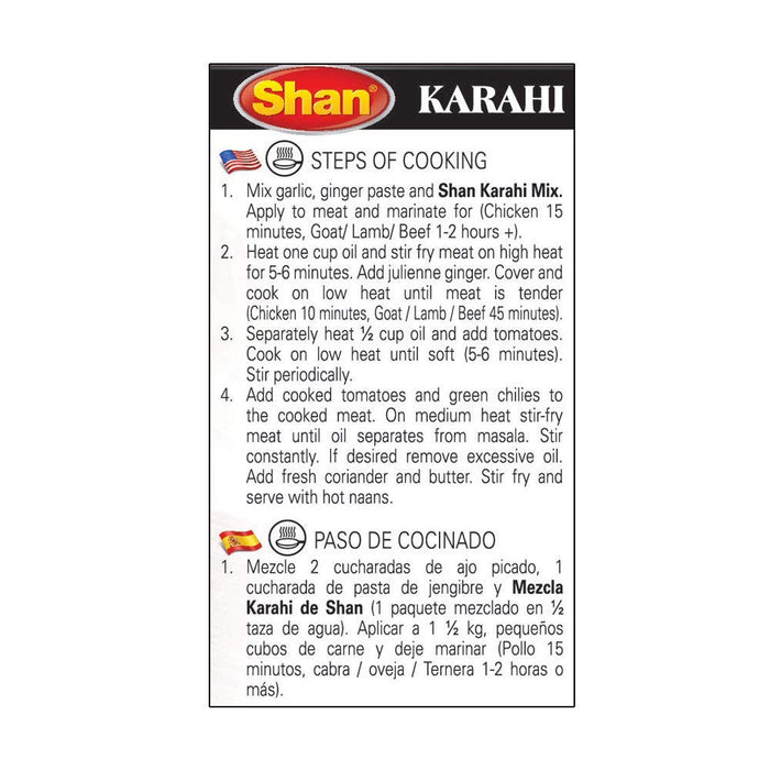 Shan - Karahi Seasoning Mix (50g) - Spice Packets for Karahi Masala (Pack of 4)