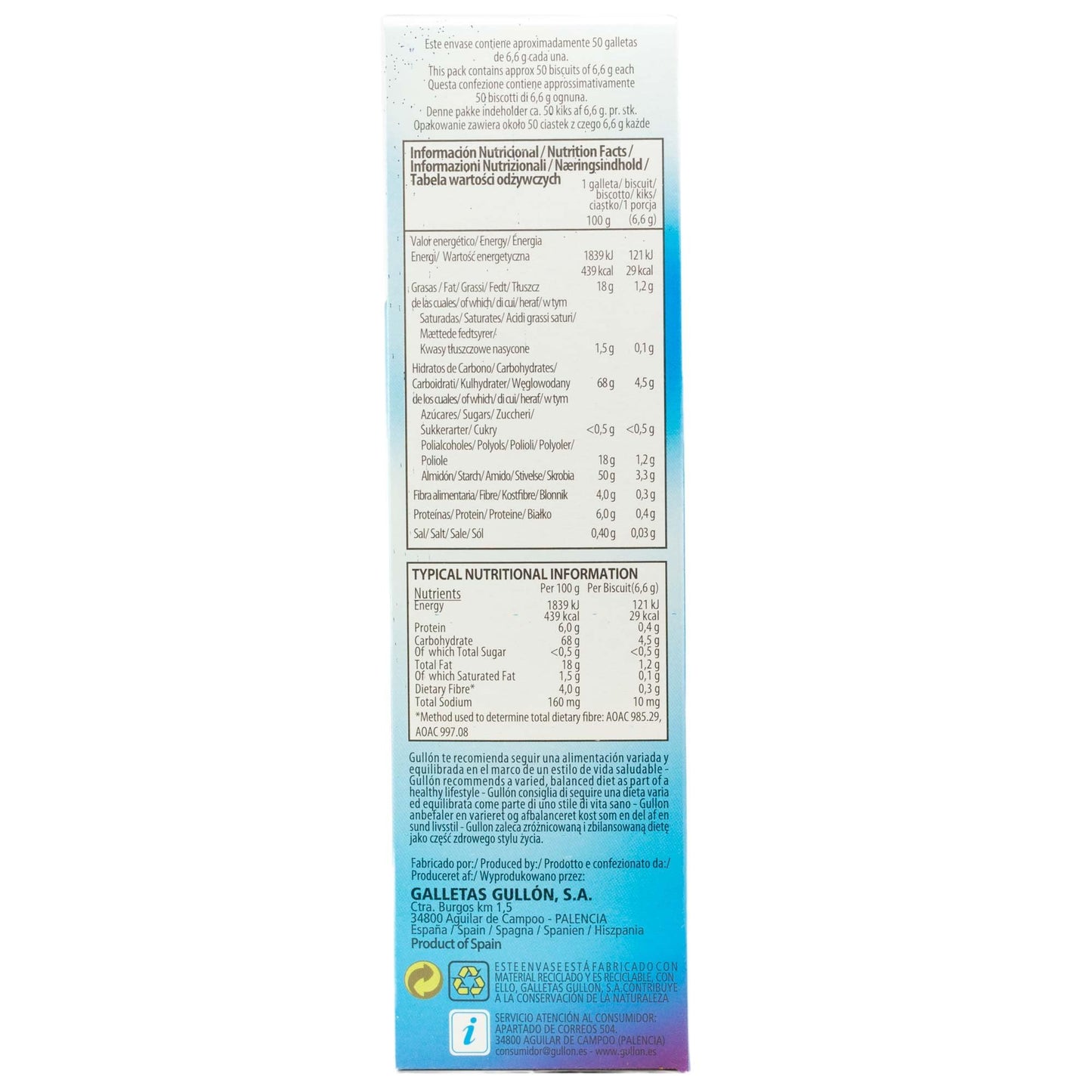 Gulln | Sugar Free Shortbread Biscuits | 4 x 330g | Pack of 4