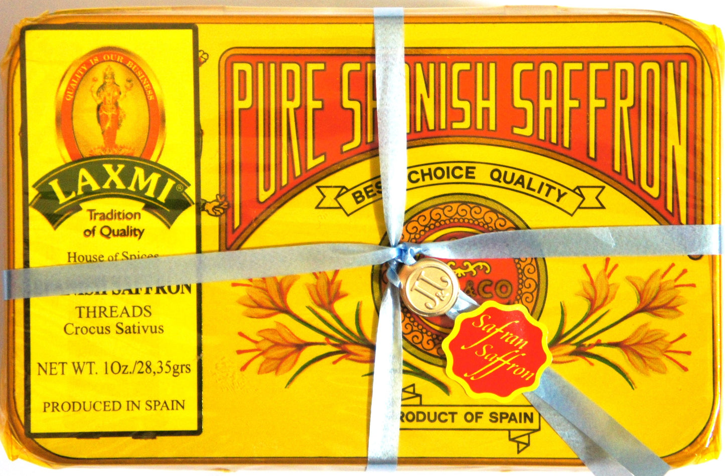 Laxmi Pure Spanish Saffron - 1oz (28.35g) Tin