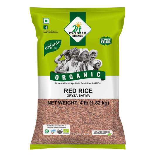 24 Mantara Organic Rice, Red, 4 Pound