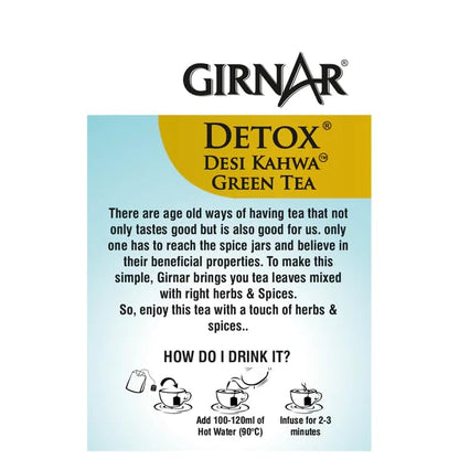 Girnar Detox Green Tea - Desi Kahwa (36 Tea Bags)