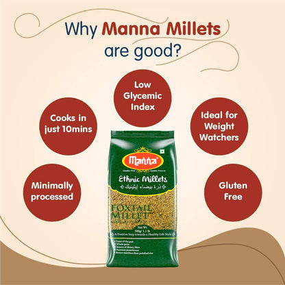 Manna Foxtail Millet 1 Kg - Gourmet Indian Good