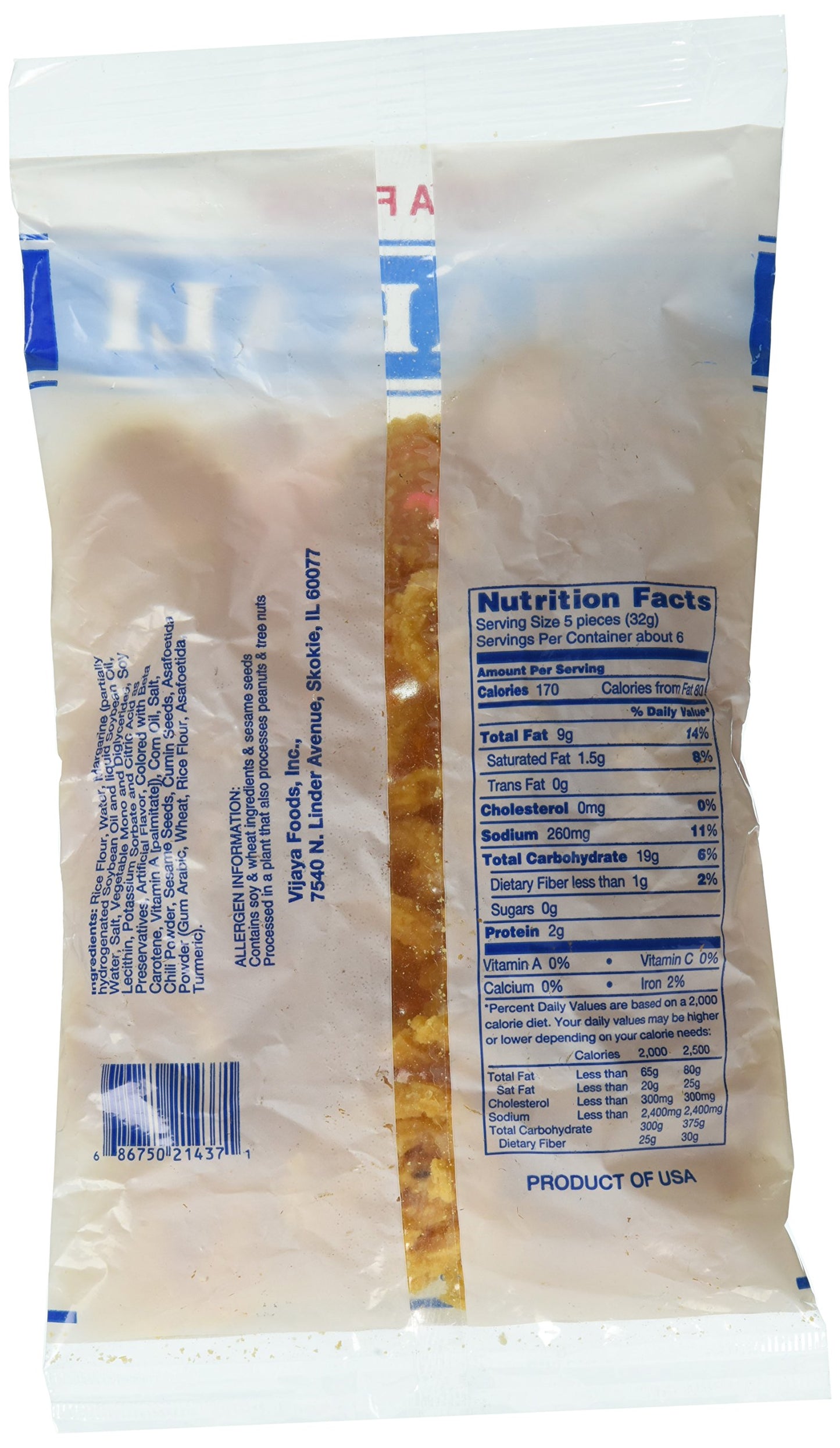 Vijaya Foods -Chakali 7 Oz - Food / Masala / Dal