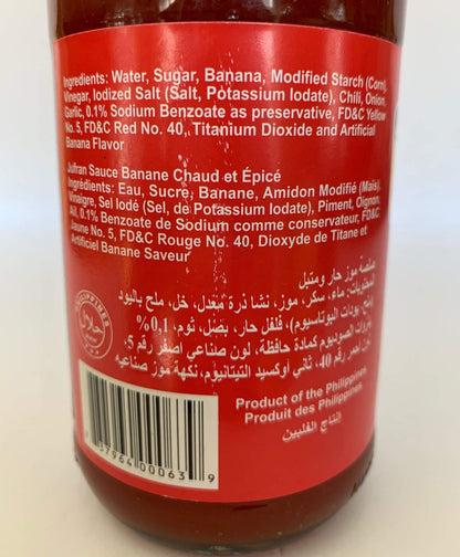 Jufran Hot and Spicy Banana Sauce, 19.76 oz (560 grams)