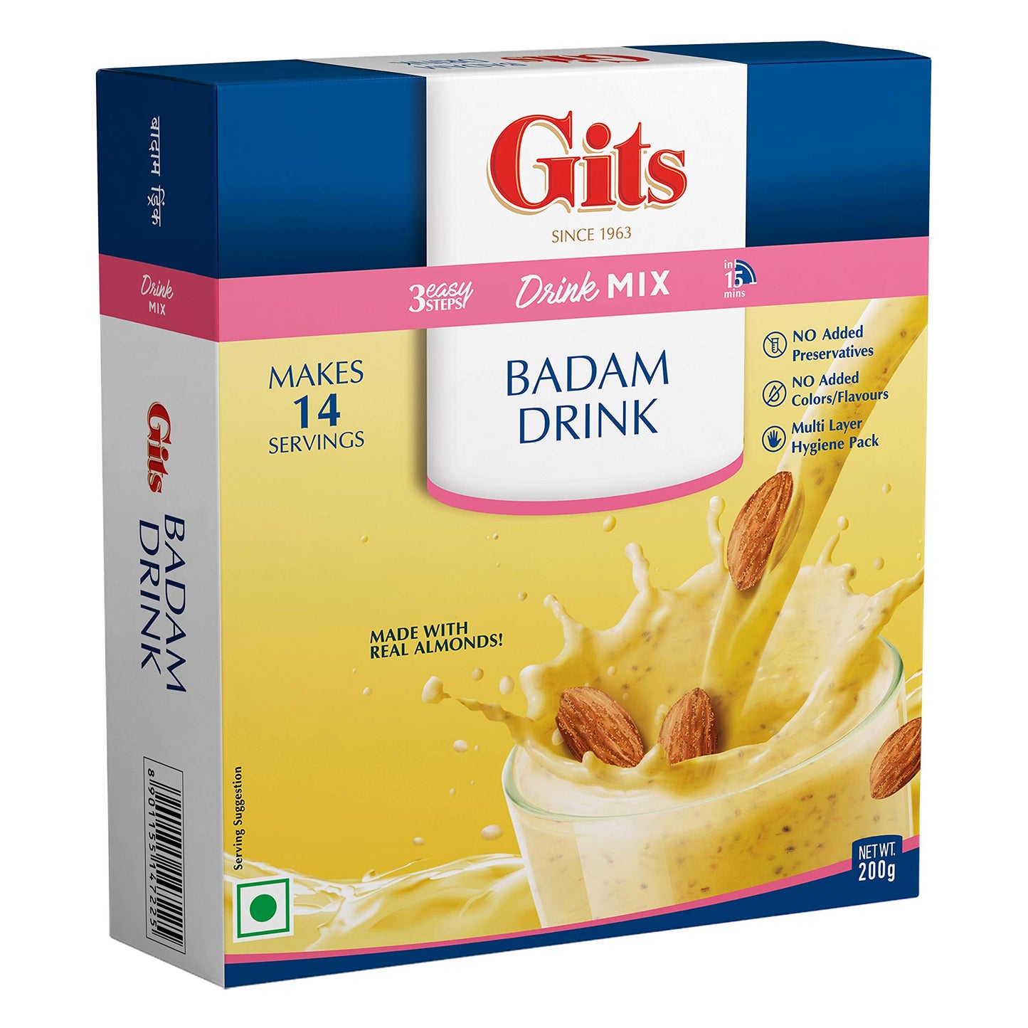Gits Badam Drink Mix, 200g (Pack of 3)