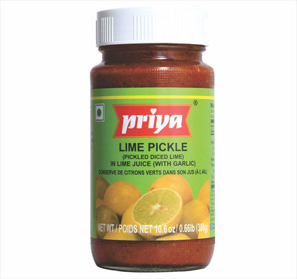 Priya Pickle Twin Pack - Lime w/Garlic (2 x 300 gm)