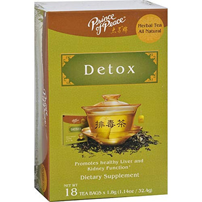 Prince of Peace Detox Tea, 2 Pack - 18 Tea Bags Each Herbal Detox Tea Prince of Peace Traditional Medicinal Tea Herbal Tea Bags Detox Herbal Tea Supplement