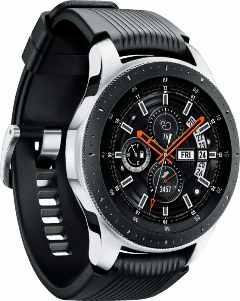 SAMSUNG SM-R805UZSAXAR Galaxy Watch Smartwatch 46mm Stainless Steel LTE GSM (Unlocked), Silver (Renewed)