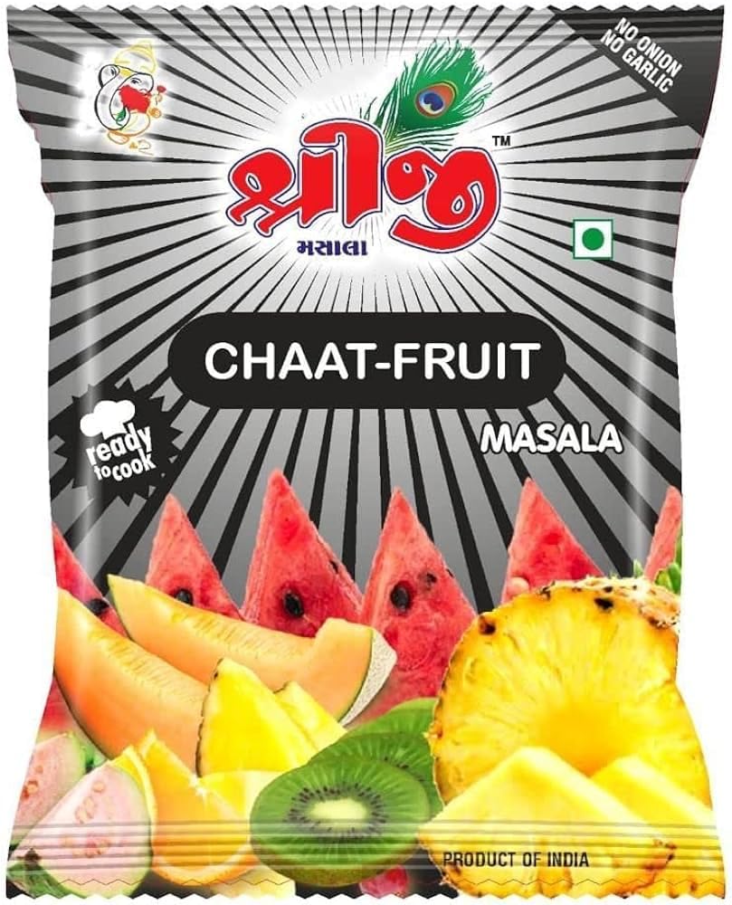 Shreeji Masala Gujrati Famous Chaat-Fruit Masala | Salad Masala | Mutter Masala| Chaat Masala | Haandi Masala | Channa Chaat Masala 50 gram