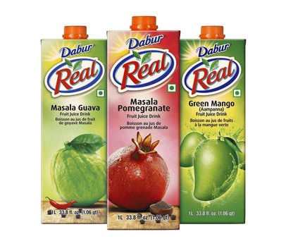 Dabur Real Green Mango/Aampanna Fruit (Cocktail/Mocktail) Juice Drink 1 Ltr [pack of 3]