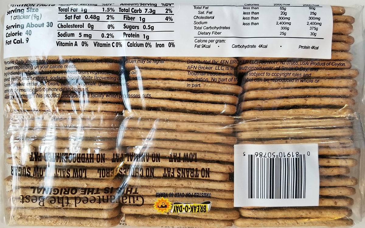 Break-O-Day Whole Wheat Crisp and Tasty Low salt Crackers - 17.6 oz ( 2-pack )