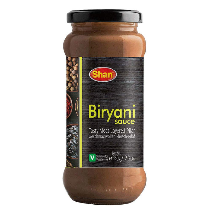 Shan Biryani Cooking Sauce 12.3oz (350g) - Simmer Sauce for Tasty Meat Layered Pilaf - Easy to Cook Delicious Meal at Home - Suitable for Vegetarians