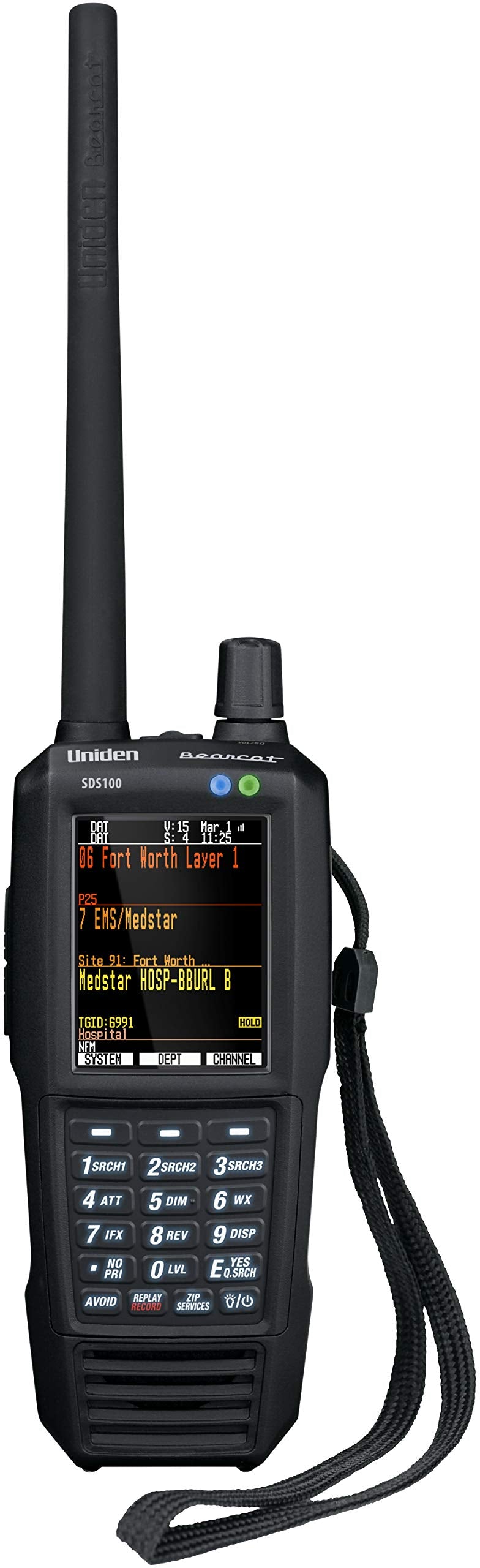 Uniden SDS100 True I/Q Digital Handheld Scanner, Designed for Improved Digital Performance in Weak-Signal and Simulcast Areas, Rugged / Weather Resistant JIS 4 Construction