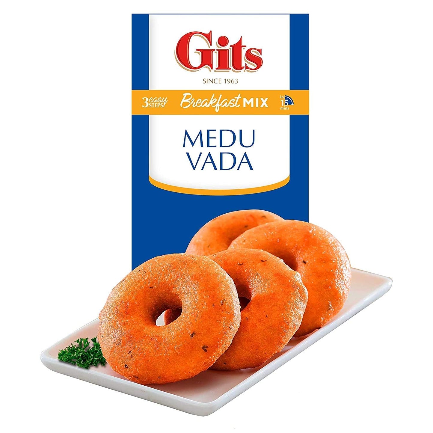 Gits Instant Mix Box - 600gm (Pack of 3 x 200gm) | Ready to Cook Indian Breakfast/Lunch/Dinner/Snack Meal | No Artificial Colors, Flavors, Preservatives, 100% Vegetarian, Easy Recipe (Medu Vada)