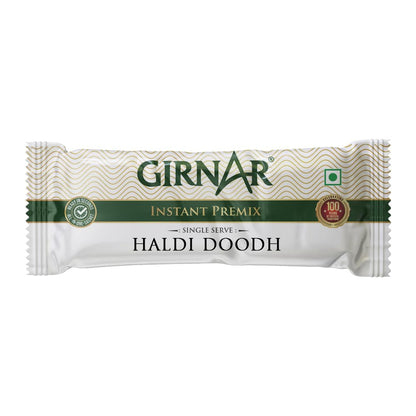 Girnar Instant Milk Premix with Turmeric and Spices 3.17 oz (90 g) | 5 Single Serve Sachets | Easy Chai (Just add Hot Water and Stir) (Single Pack)