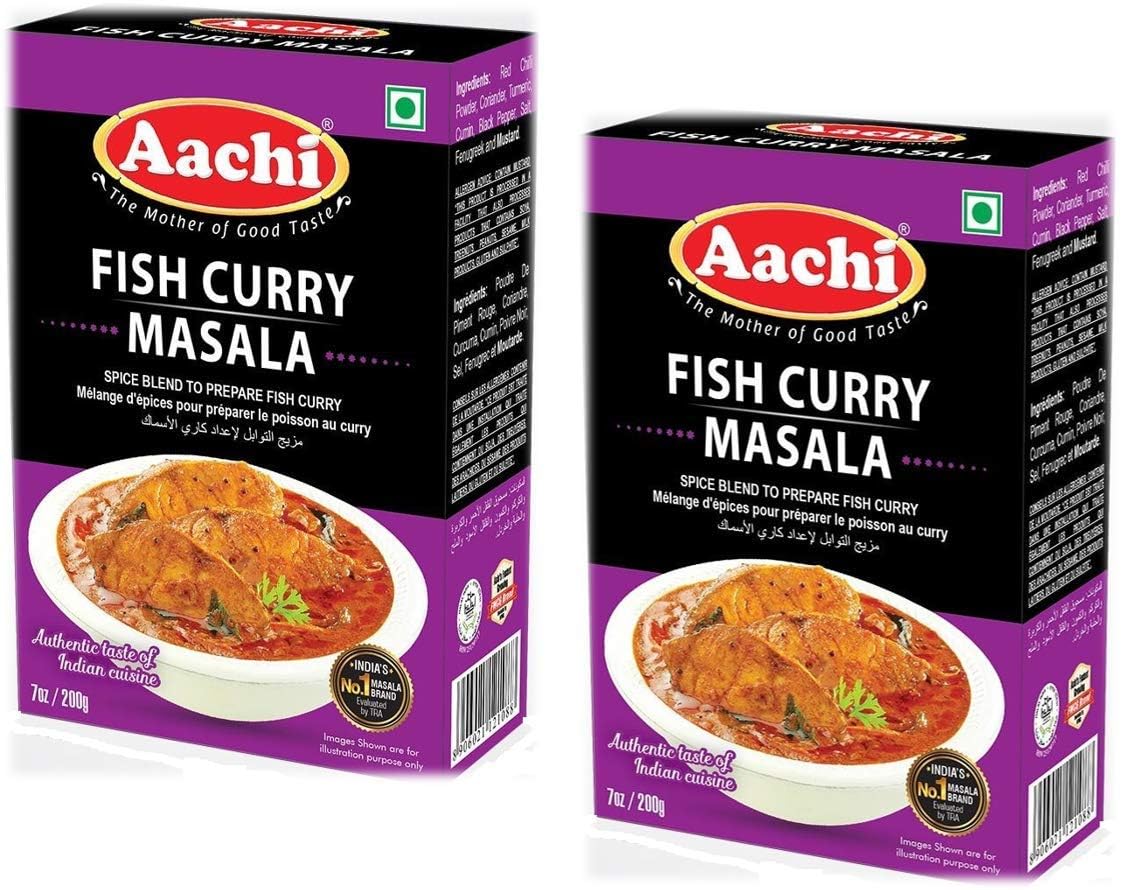 AACHI Fish Curry Masala 200 gms - TWIN PACK -PACK OF 2 (200 gms X 2)