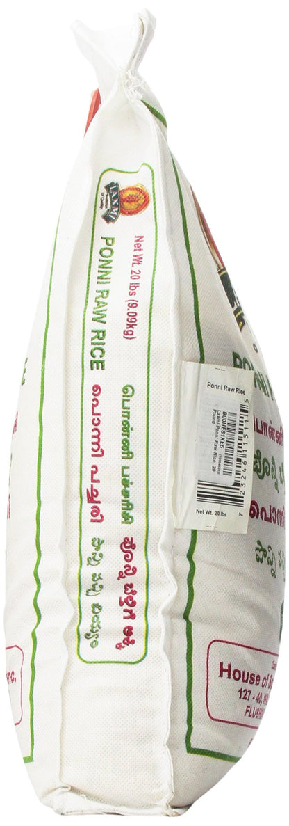 Laxmi Ponni Raw Rice 20 lbs - Basmati Rice